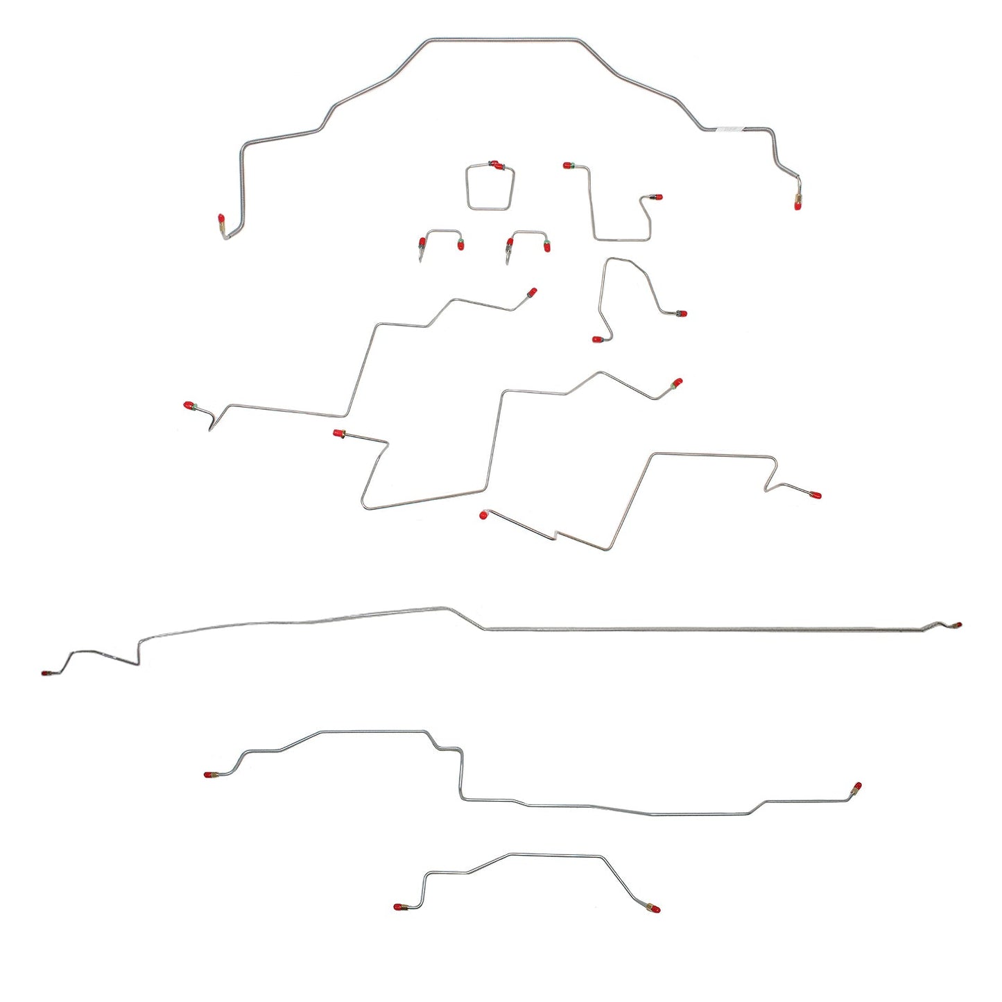 CBK0198SS - 98-01 RAM 1500, 2WD, ALL ABS, REG CAB, SHORT BED BRAKE LINE KIT; STAINLESS - SSTubes