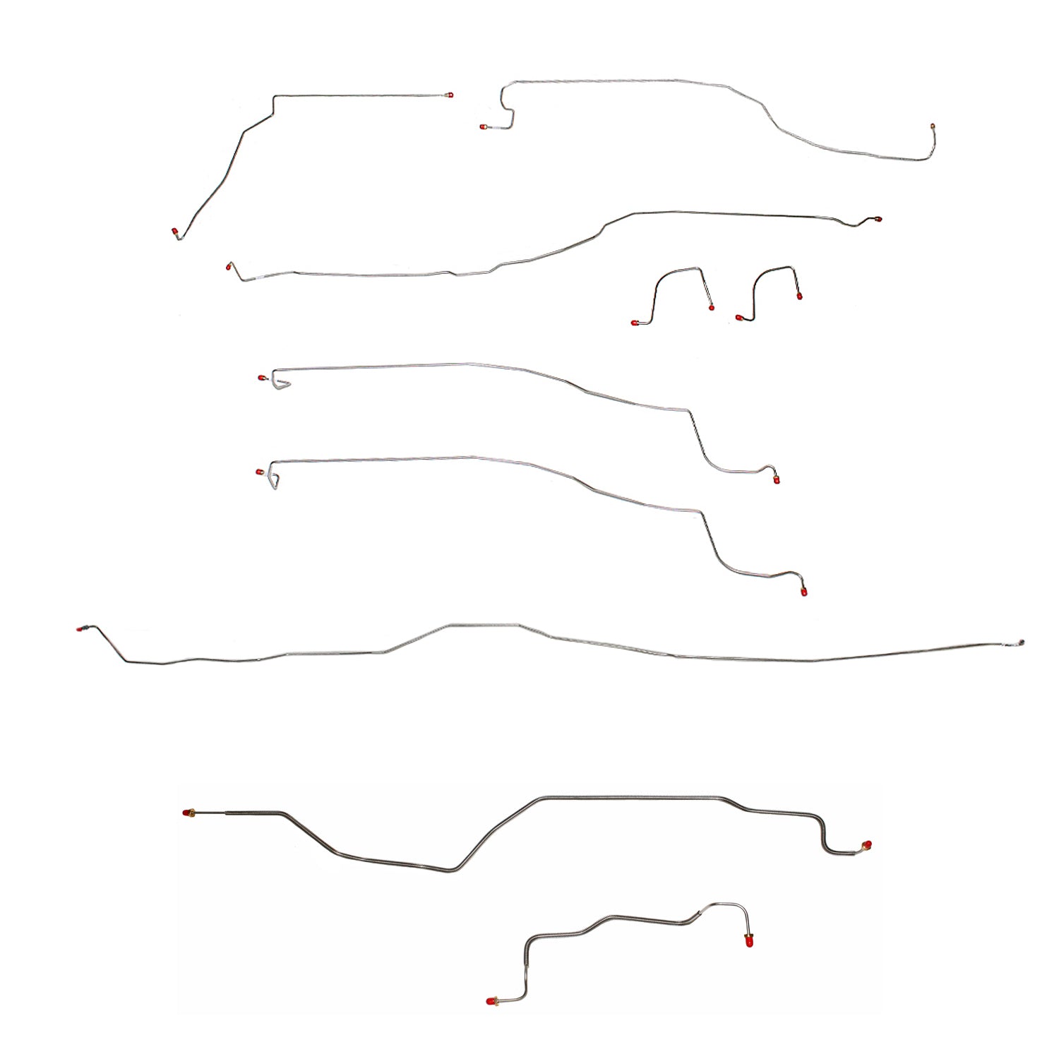 CBK0200SS - 03-04 GM 1500 Truck, 4wd, Reg Cab/Short Bed; Complete Brake Line Kit; Stainless - SSTubes