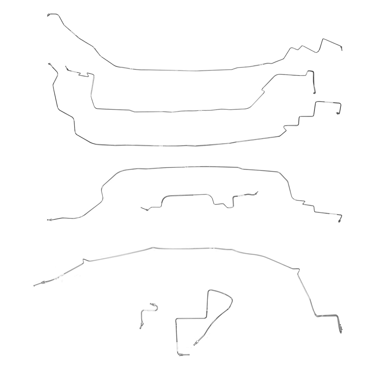 CBK0223OM - 86-87 Corvette C4; Complete Brake Line Kit; Steel - SSTubes