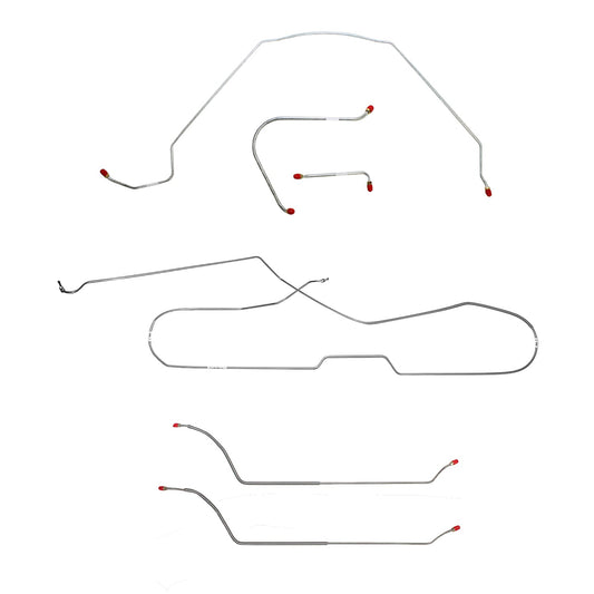 CBK0260SS- 64 Chevy Malibu Hardtop with Manual Drum Brakes, Complete Brake Line Kit; Stainless - SSTubes