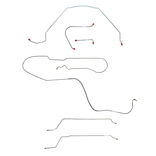 CBK0266SS- 65 Chevy Malibu Hardtop with Manual Drum Brakes, Complete Brake Line Kit; Stainless - SSTubes