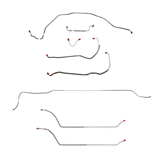 CBK0299SS- 69 Chevy Malibu/ Chevelle Convertible with Power Disc Brakes, Complete Brake Line Kit; Stainless - SSTubes