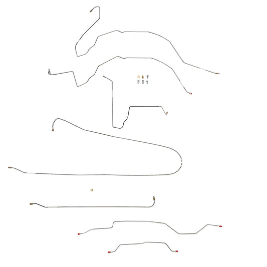 CBK0366SS- 63-66 Chevy C10 Short Bed, Power Disc Brake Line Conversion Kit; Stainless - SSTubes