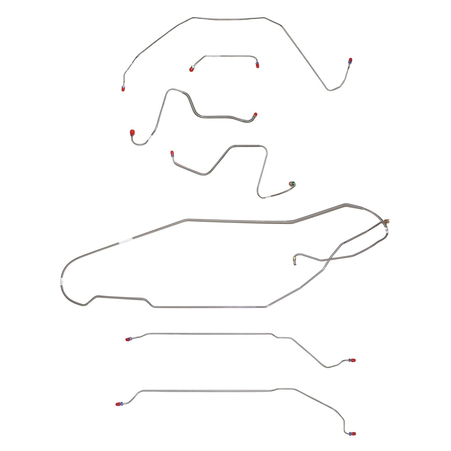 CBK0425SS - 1967 Buick Skylark / GS, w/ Manual Drum, Hardtop; Complete Brake Line Kit; Stainless - SSTubes