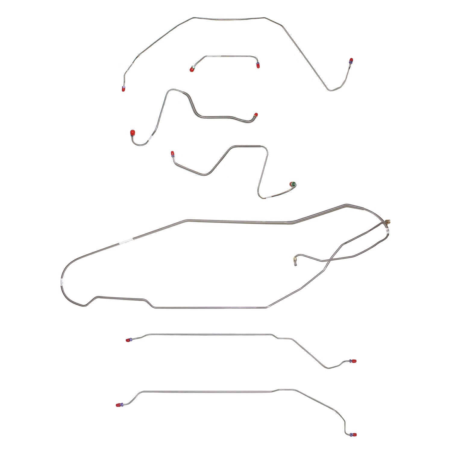 CBK0425SS - 1967 Buick Skylark / GS, w/ Manual Drum, Hardtop; Complete Brake Line Kit; Stainless - SSTubes