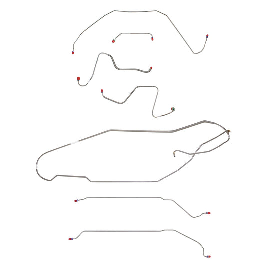 CBK0425SS - 1967 Buick Skylark / GS, w/ Manual Drum, Hardtop; Complete Brake Line Kit; Stainless - SSTubes