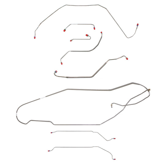 CBK0429SS - 1967 Buick Skylark / GS, w/ Power Disc, 3/8'' Port, Hardtop; Complete Brake Line Kit; Stainless - SSTubes