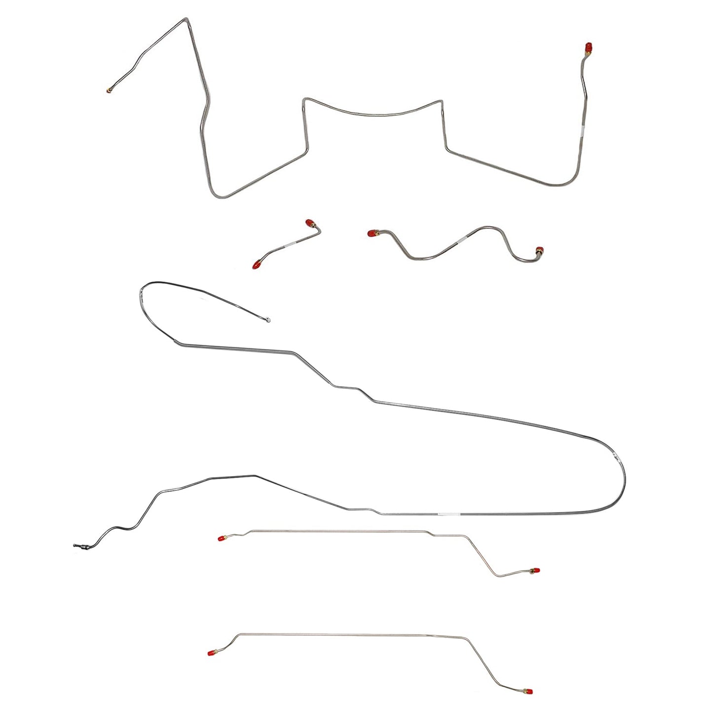 CBK0437SS - 1964-65 Pontiac LeMans / GTO, w/ Manual Drum, Convertible; Complete Brake Line Kit; Stainless - SSTubes