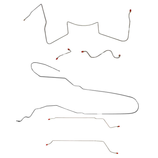 CBK0437SS - 1964-65 Pontiac LeMans / GTO, w/ Manual Drum, Convertible; Complete Brake Line Kit; Stainless - SSTubes