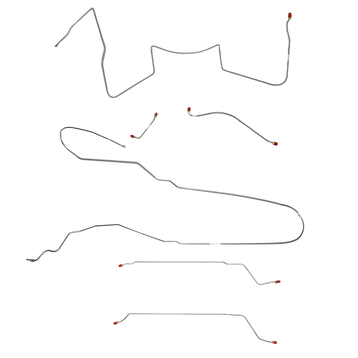CBK0438SS - 1964-65 Pontiac LeMans / GTO, w/ Power Drum, Convertible; Complete Brake Line Kit; Stainless - SSTubes