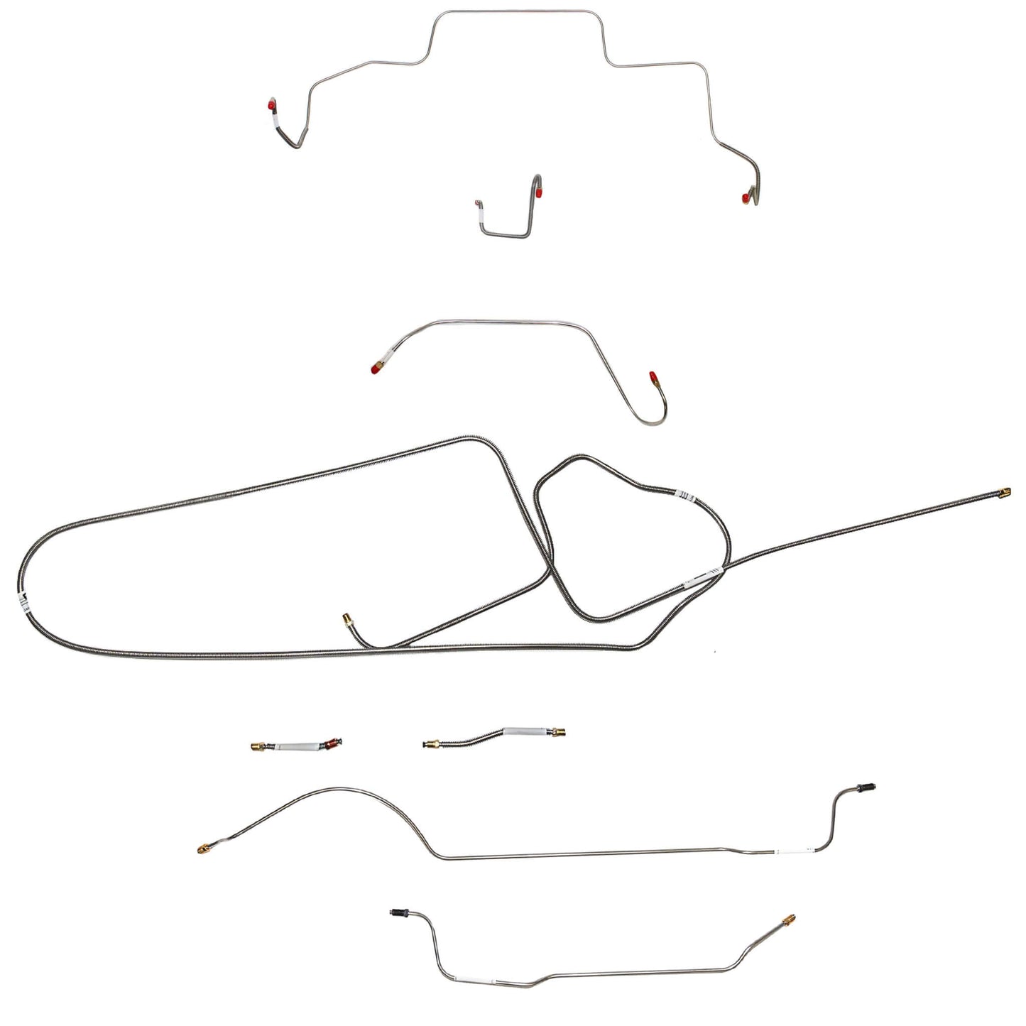 CBK0641OM - 1967 MOPAR B-body w/ Standard Disc, Right Front Over Frame Attaches UNDER Steering, Dana Axle; Complete Brake Line Kit; Steel