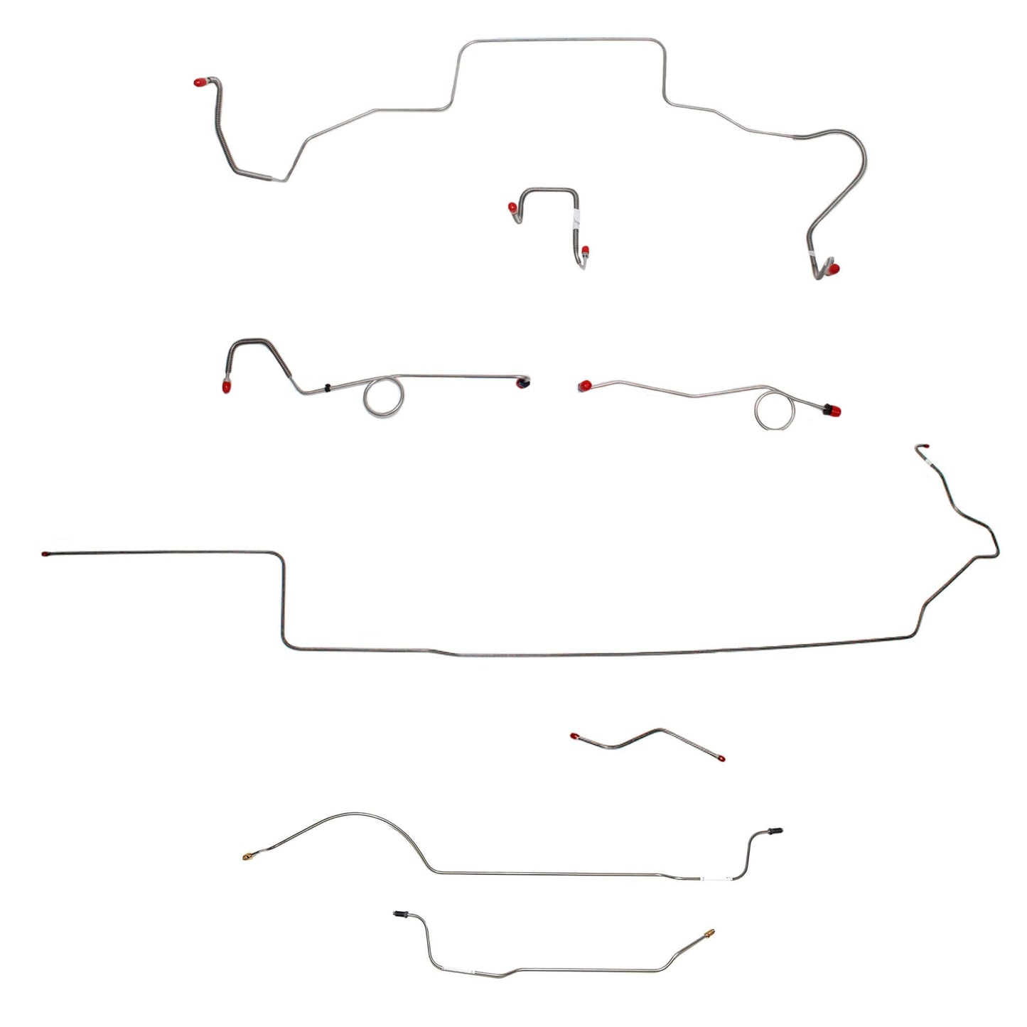 CBK0642OM - 1967 MOPAR B-body w/ Standard Disc, Right Front Over Frame Attaches UNDER Steering, 8-3/4'' Axle; Complete Brake Line Kit; Steel