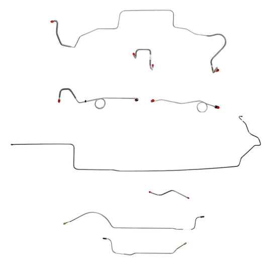 CBK0642OM - 1967 MOPAR B-body w/ Standard Disc, Right Front Over Frame Attaches UNDER Steering, 8-3/4'' Axle; Complete Brake Line Kit; Steel