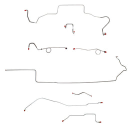 CBK0643OM - 1967 MOPAR B-body w/ Standard Disc, Right Front Over Frame Straight Across Firewall, Dana Axle; Complete Brake Line Kit; Steel
