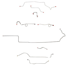 CBK0644OM - 1967 MOPAR B-body w/ Standard Disc, Right Front Over Frame Straight Across Firewall, 8-3/4'' Axle; Complete Brake Line Kit; Steel