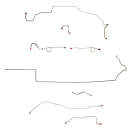 CBK0645OM - 1967 MOPAR B-body w/ Standard Disc, Right Front Over Frame Attaches to Fender, Dana Axle; Complete Brake Line Kit; Steel