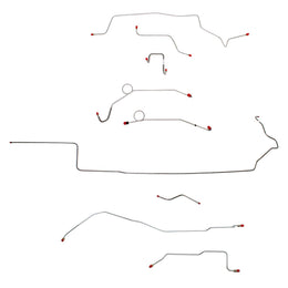 CBK0649OM - 1967 MOPAR B-body w/ Power Disc, Right Front Over Frame Straight Across Firewall, Dana Axle; Complete Brake Line Kit; Steel