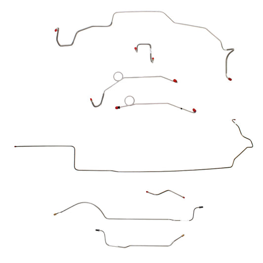 CBK0652OM - 1967 MOPAR B-body w/ Power Disc, Right Front Over Frame Attaches to Fender, 8-3/4'' Axle; Complete Brake Line Kit; Steel