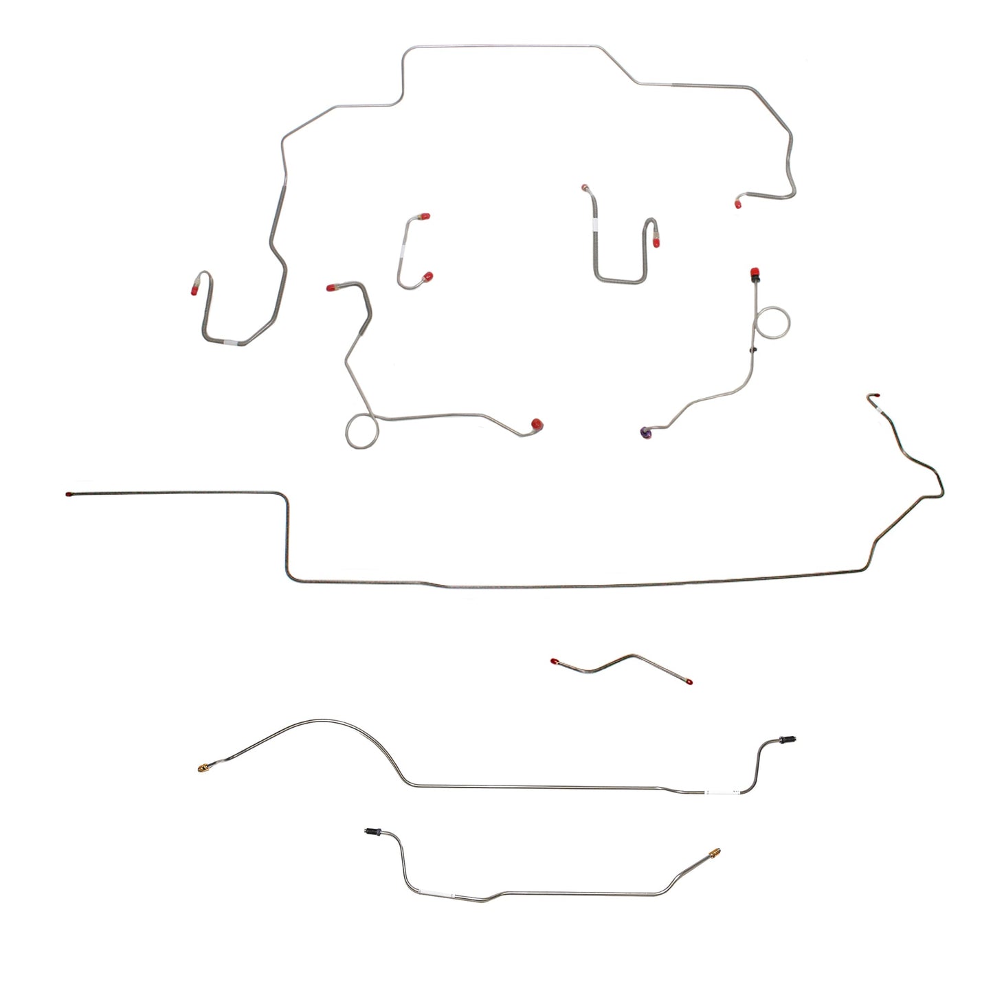 CBK0672OM - 1968-69 MOPAR B-body w/ Power Disc, 8-3/4'' Axle; Complete Brake Line Kit; Steel
