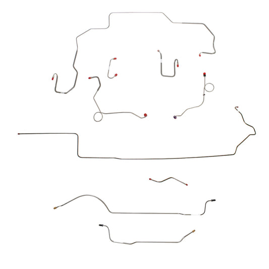 CBK0672OM - 1968-69 MOPAR B-body w/ Power Disc, 8-3/4'' Axle; Complete Brake Line Kit; Steel