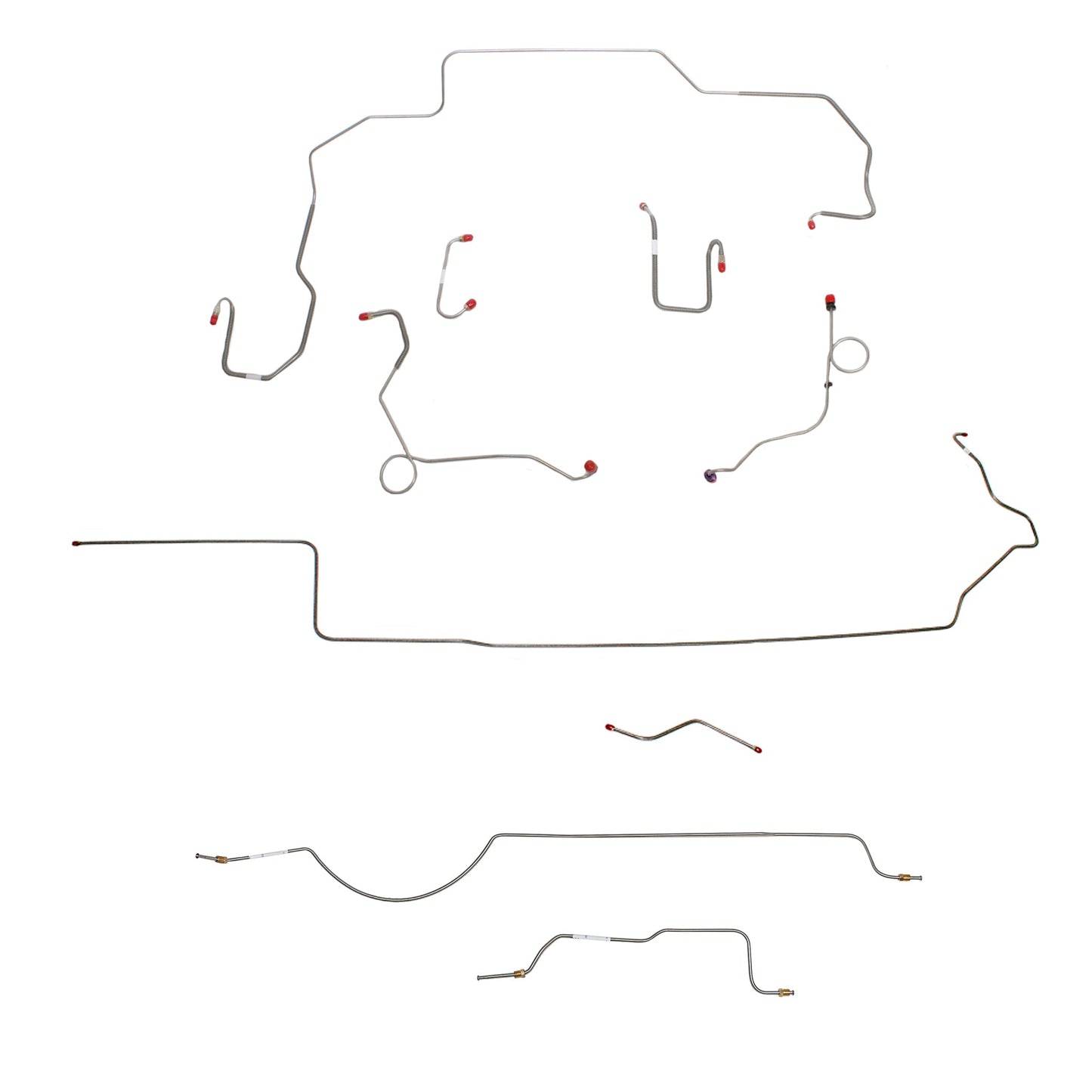 CBK0673OM - 1970 MOPAR B-body w/ Power Disc, 8-3/4'' Axle; Complete Brake Line Kit; Steel