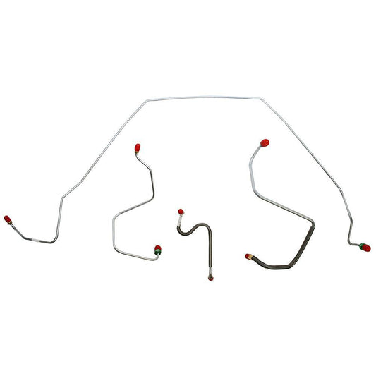 CKT6701OM- 67 Chevy Malibu, Chevelle, El Camino, (Except Super Sport) Standard Drum Brakes, Front 4pc Line Set; Steel - SSTubes