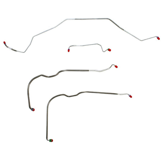 CKT6805SS- 68 Chevy Malibu SS, Chevelle SS, El Camino SS, (Super Sport ONLY) w/ Power Drum Brakes, Front 4pc Line Set; Stainless - SSTubes