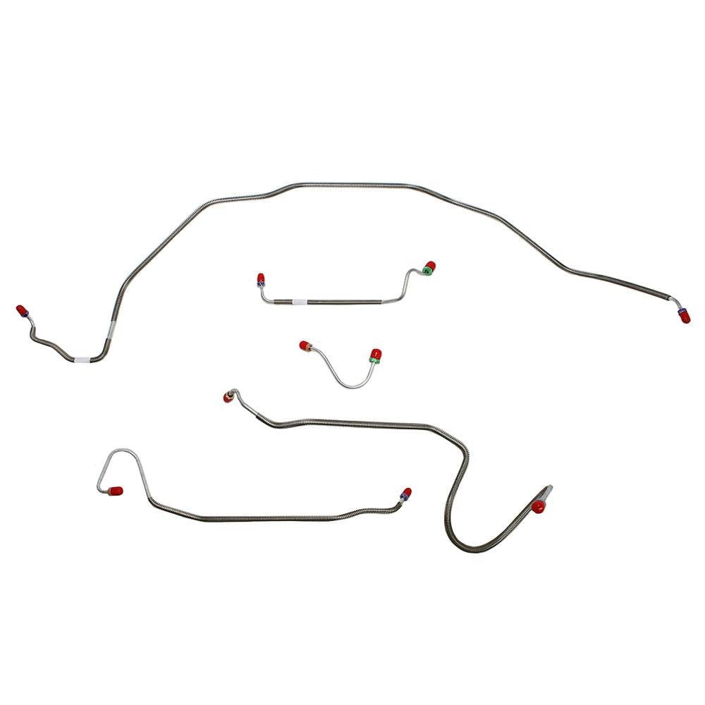 CKT6904SS- 69 Chevy Chevelle, Malibu, El Camino w/ Manual Disc Brakes, Front 5pc Brake Line Set; Stainless - SSTubes
