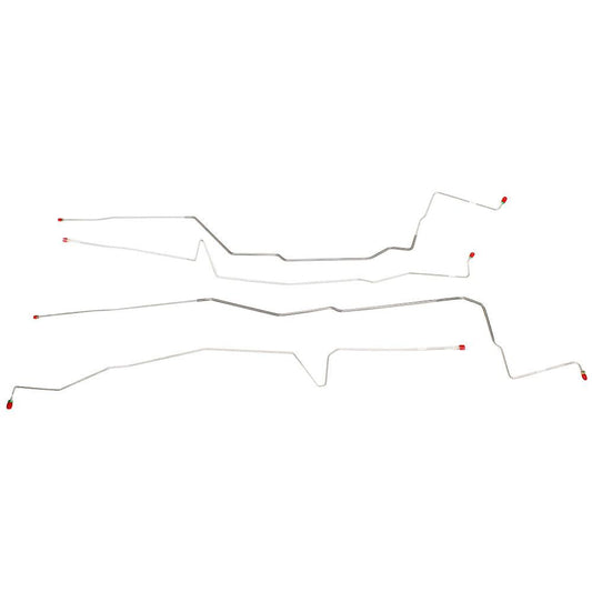 DIN0003OM- 00-07 Ford Taurus & Mercury Sable w/ Rear Drum Intermediate Brake Line Kit; Steel - SSTubes