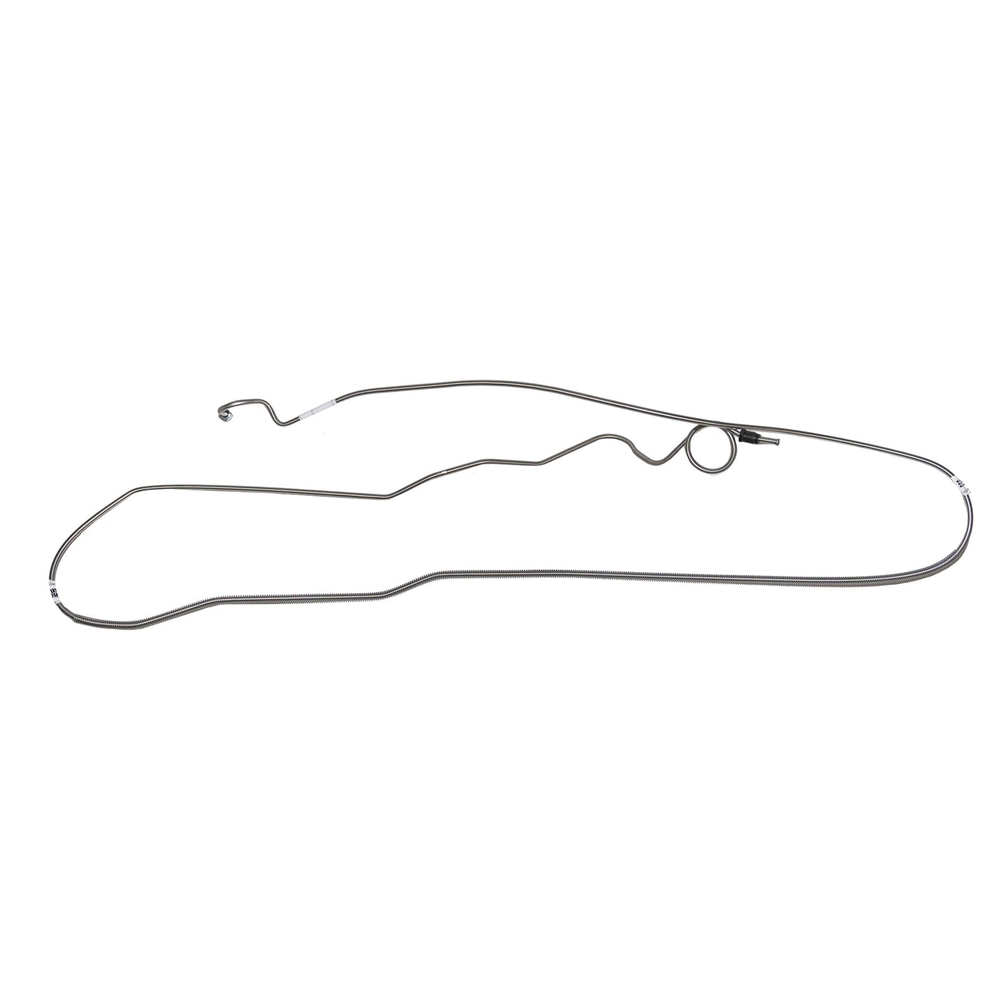 FIN8601SS- 86-92 Chevy Camaro/ Pontiac Firebird, All Models, Intermediate Brake Line, Enters Bottom of Valve; Stainless - SSTubes