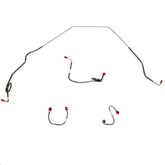 FKT6902OM- 69 Pontiac Firebird, Standard Drums, Front 4pc Brake Line Set; Steel - SSTubes