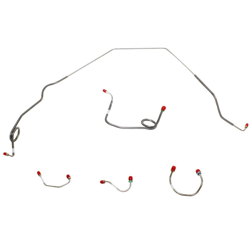 FKT6908SS- 69 Chevy Camaro, Standard Disc Brakes, Front 5 Line Kit; Stainless - SSTubes