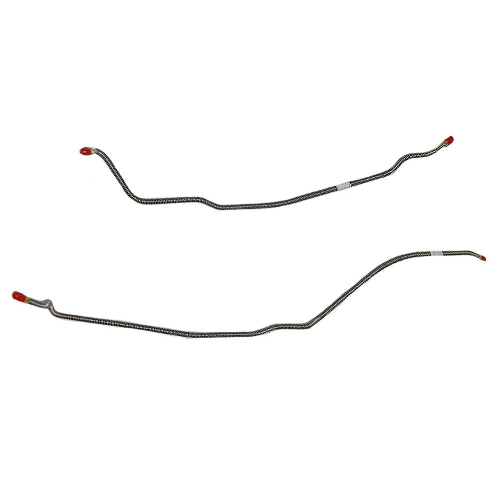 FRA6802SS- 68 Chevy Camaro, Chevy II/Nova, w/ Single Leaf Rear Spring, 2pc Rear Axle Brake Line Set; Stainless - SSTubes