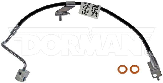 FLH622071- 97-06 Jeep Wrangler with 4" Lift Rear Drop Brake Hose; Rubber - SSTubes