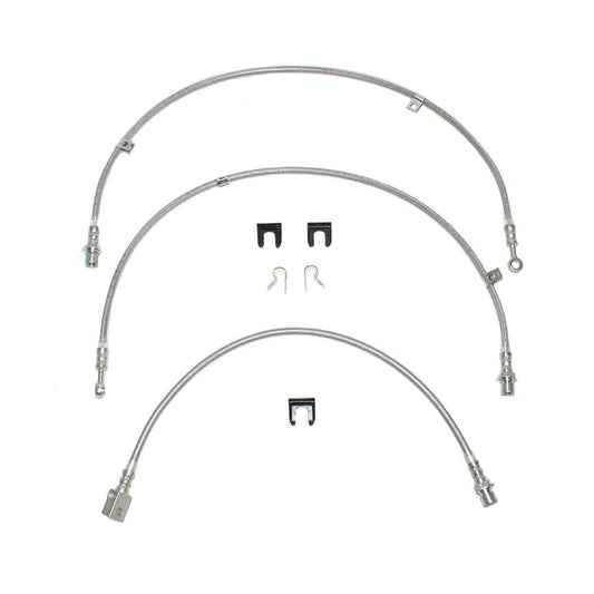 HSK0002SS- 05-07 GM 1500 2WD Brake Hose Kit, 3pcs; Braided Stainless - SSTubes
