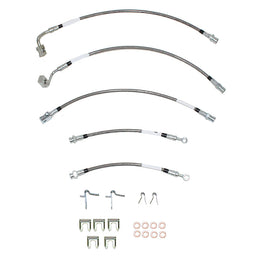 HSK0056OM - 01-05 GM S-Series 4wd with 4 Wheel Disc Brakes; Complete Brake Hose Kit; Rubber
