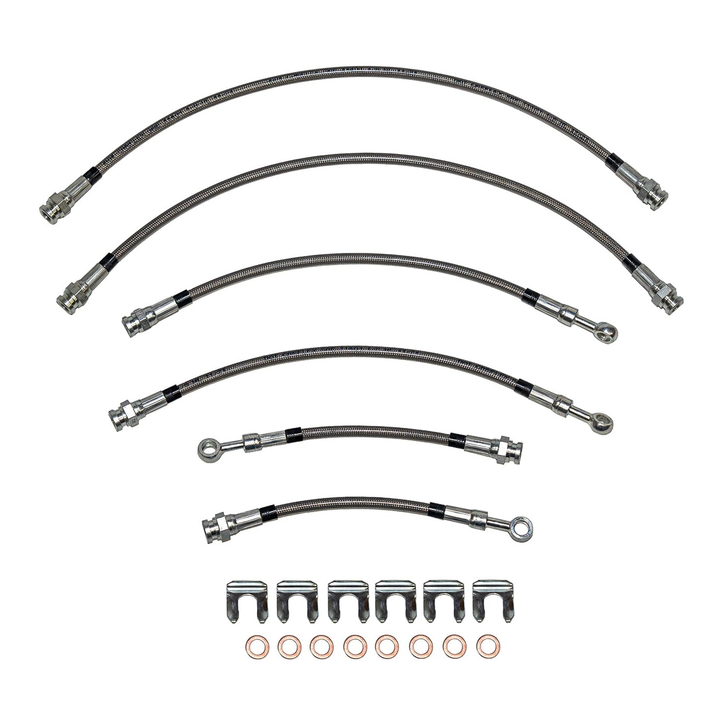 HSK0079SS- 15-22 Chevy Colorado / GMC Canyon Complete Brake Hose Kit;  Braided Stainless - SSTubes