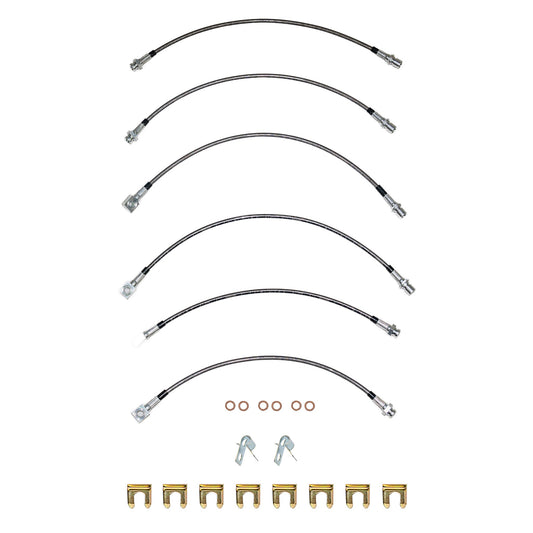 HSK0084SS - 07-18 GM 1500 Truck, Disc, Brake Hose Kit; Braided Flex Hose