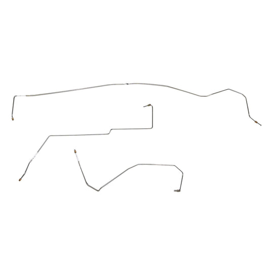 LIN0002SS- 00-07 Ford Focus, Rear Drum Brakes, No Traction Control, No ABS, Passenger-side Intermediate Brake Line; Stainless - SSTubes