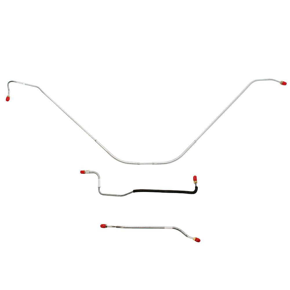 SKT5502OM- 55 Ford Thunderbird w/ Power Brakes, Front 3pc Brake Line Set; Steel - SSTubes
