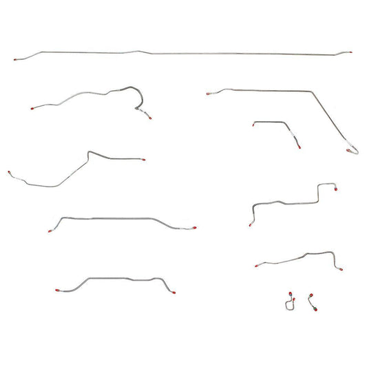 TCK5102OM- 51-55 Series 1 Long Bed Brake Lines; Complete Brake Line Kit; Steel - SSTubes