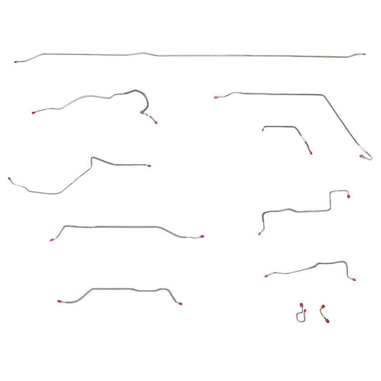 TCK7100OM- 71 GM Long Bed, Power, Coil, Outboard; Complete Brake Line Kit; Steel - SSTubes