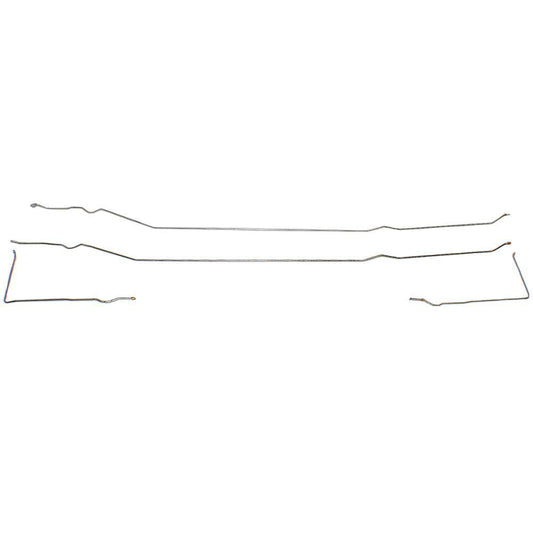 TGL7112SS- 67-72 Chevy C10 Long Bed Carbureted with Original Coil Springs Rear Tank Conversion Fuel Line Kit; Stainless - SSTubes