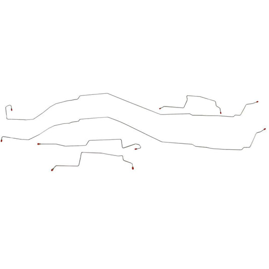 TIN0663SS- 06-08 Chevy HHR Disc/Drum AWABS EXCEPT SS Model, Intermediate Brake Line Set; Stainless - SSTubes