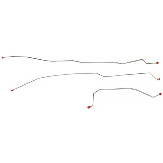 TIN9806SS- 98-05 GM S-Series Truck 2wd without ZR2 Package, Reg Cab, Short Bed, Intermediate Brake Line; Stainless - SSTubes