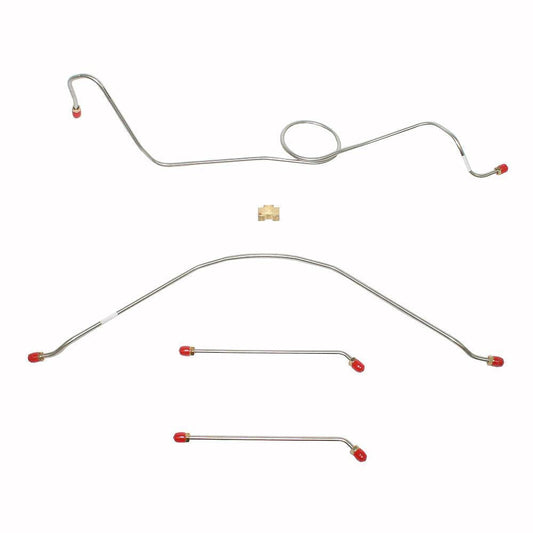 TKT5741OM- 57-60 Ford F1 Pickup w/ Standard Drum Brakes, 3pc Front Brake Line Set; Steel - SSTubes