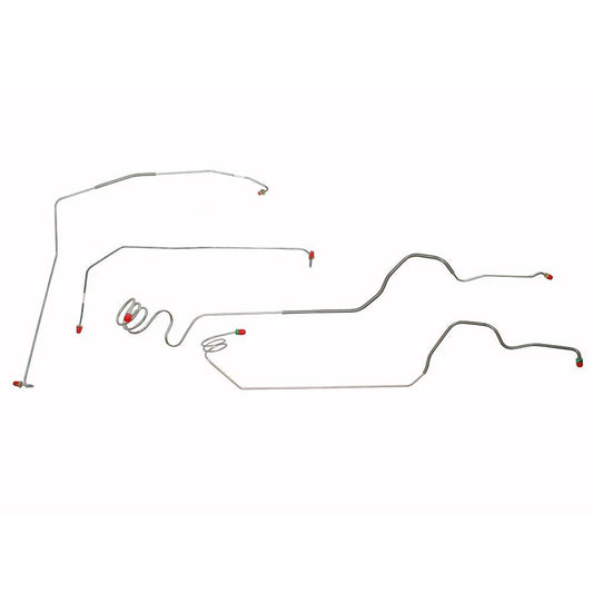 TKT7301OM- 73-80 Chevy K10, K20/GMC K1500, K2500, Power Brakes, 4pc Front Brake Line Set; Steel - SSTubes