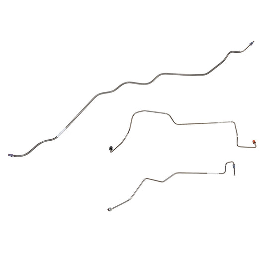 TKT8742OM- 90-97 Ford F-250/F-350 without Load Leveling Front Brake Line Kit; Steel
