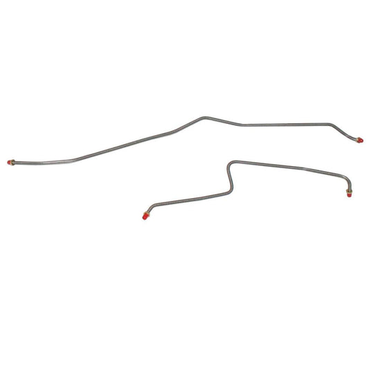 TRA0004SS- 01-07 GM 3500 Dually Rear Axle Brake Line Set; Stainless - SSTubes