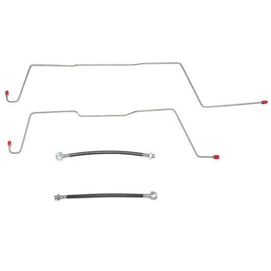 TRA0142OM- 01-04 SVT Lightning Rear Axle Brake Line Kit; Steel - SSTubes